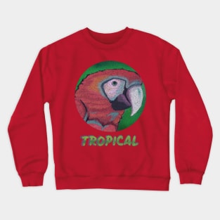 Tropical. Birds Crewneck Sweatshirt